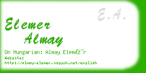 elemer almay business card